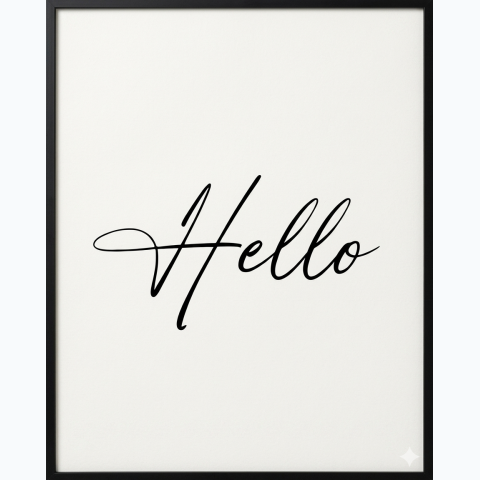 Interior decor framed abstract print and perspex