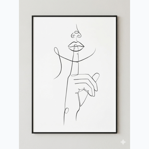 Interior decor framed abstract print with perspex