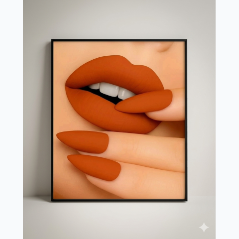 Interior decor framed abstract print with perspex