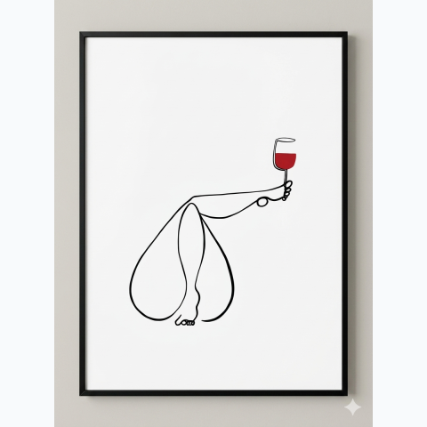 Interior decor framed abstract print with  perspex