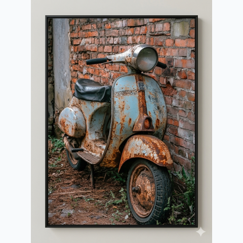 Interior decor framed abstract print with  perspex