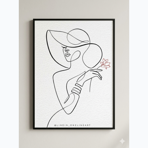 Framed interior decor glossy finished print