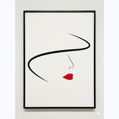 Framed interior decor glossy finished print