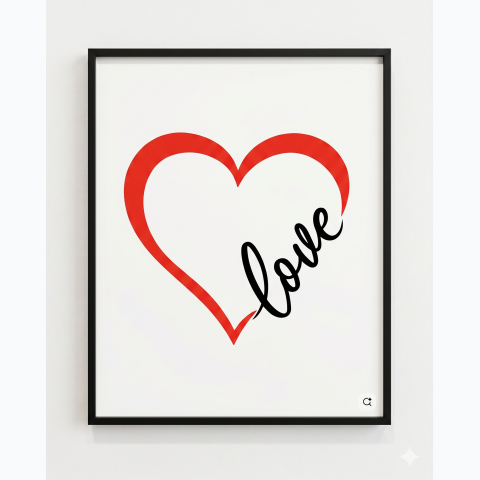 Framed interior decor glossy finished print