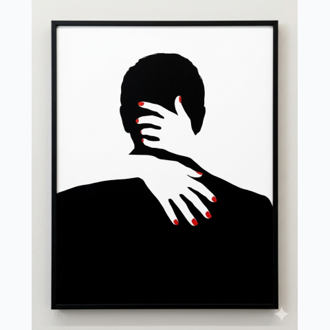 Framed interior decor glossy finished print