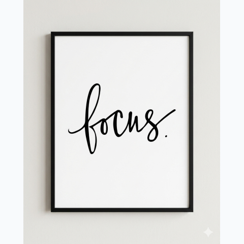 Interior decor framed abstract print