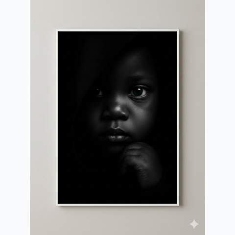 Interior decor framed abstract print