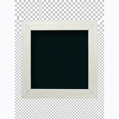 Whitewashed Wood / Gray Wooden Frame