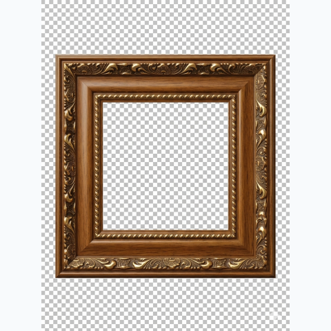 Medium Oak / Walnut Wooden Frame