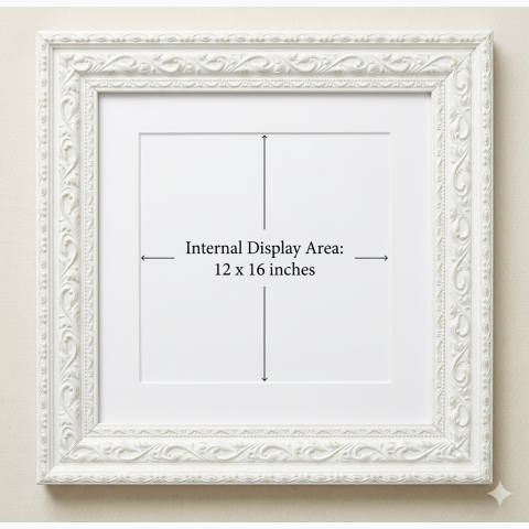 Matte White wooden Frame