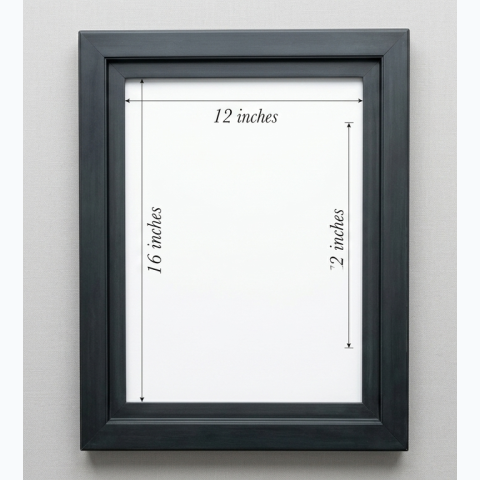 Charcoal / Slate Dark Wooden Frame