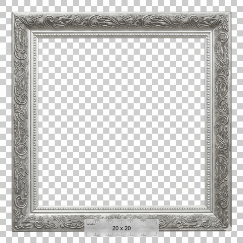 Orrnate Silver Wooden Frame