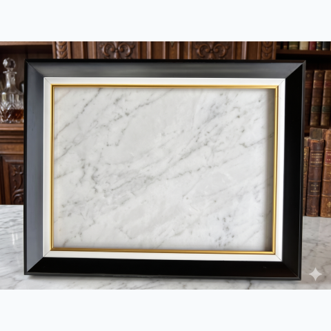 Black, White and Gold Fibre Frame