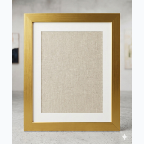 Glossy Gold FIbre Frame
