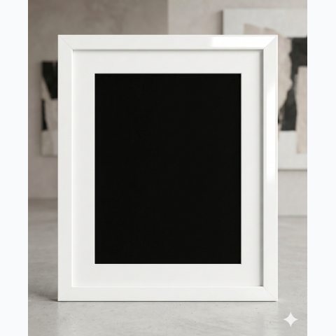 Glossy White Fibre Frame