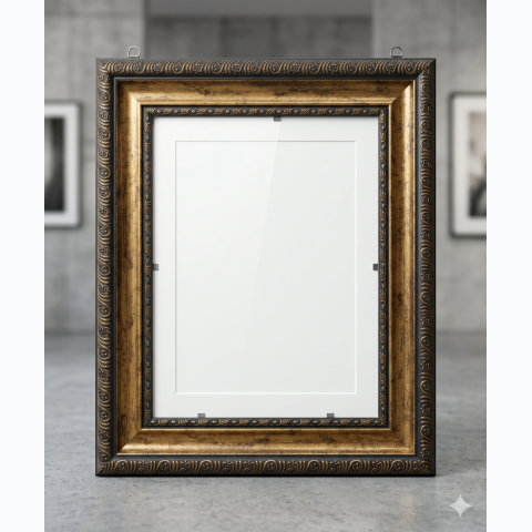 Antique Gold/ Black Fibre Frame