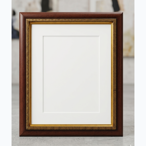 Chery Wood/ Gold Fibre Frame