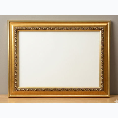 Smooth Gold Fibre Frame