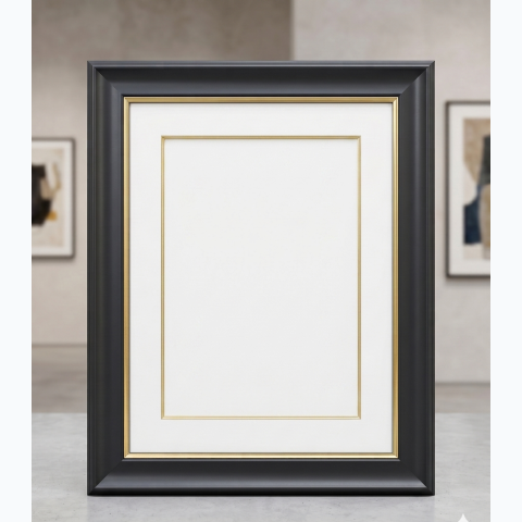 Black / Antique Gold Fibre Frame